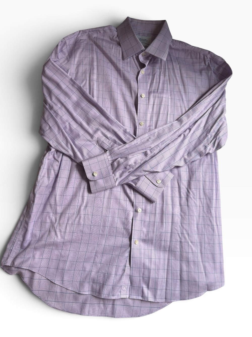 Charles Tyrwhitt Lavender Windowpane Dress Shirt